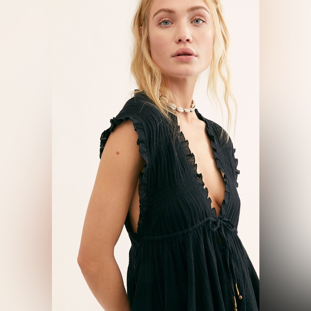 Free People Antoinette Black Mini Dress |Size XS - Picture 8 of 13